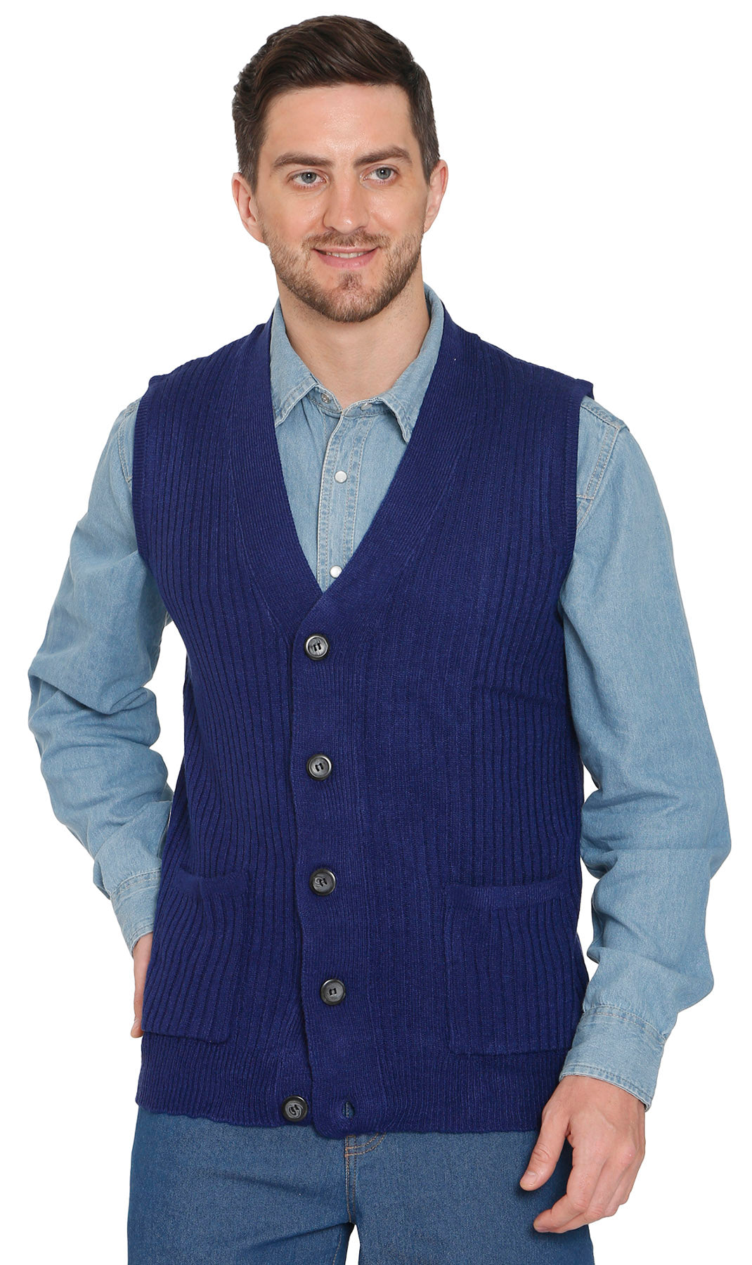 mens dress sweater vest Turtle Bay New York Men's Relaxed Fit Rib Knit Sweater Vest