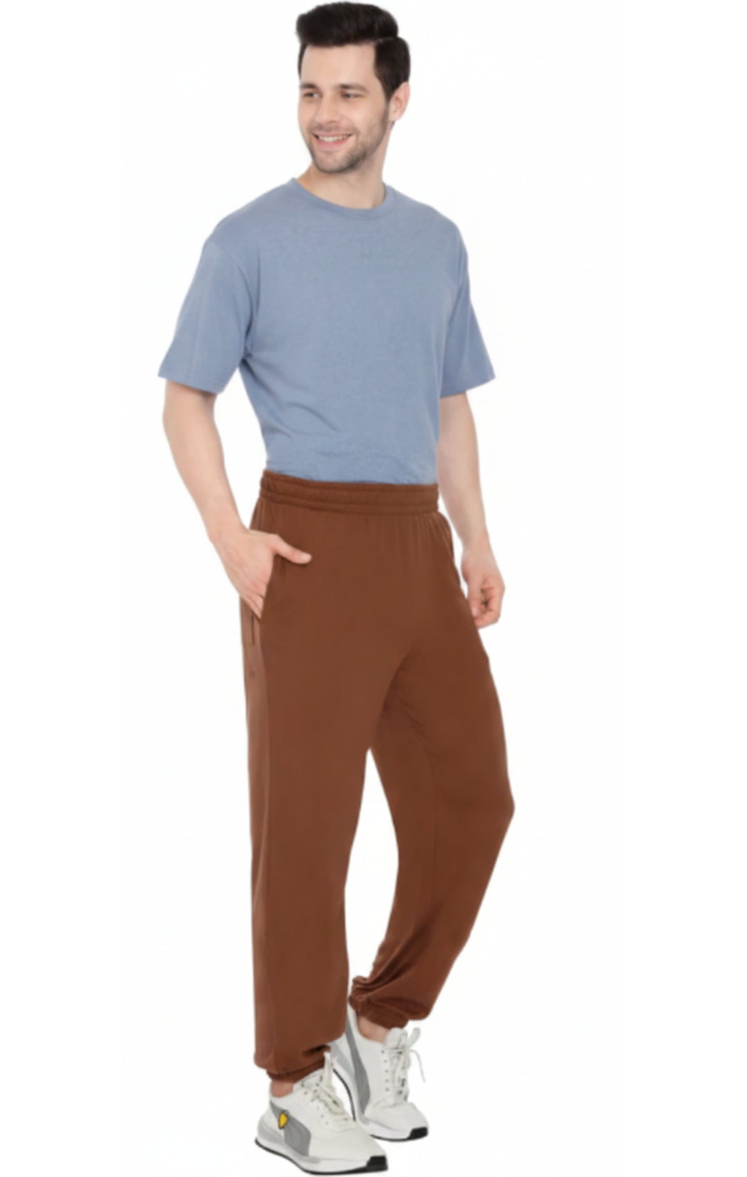 Mens Pull On Elastic Waist Knit Pants - Relaxed Dressing for Comfort 19