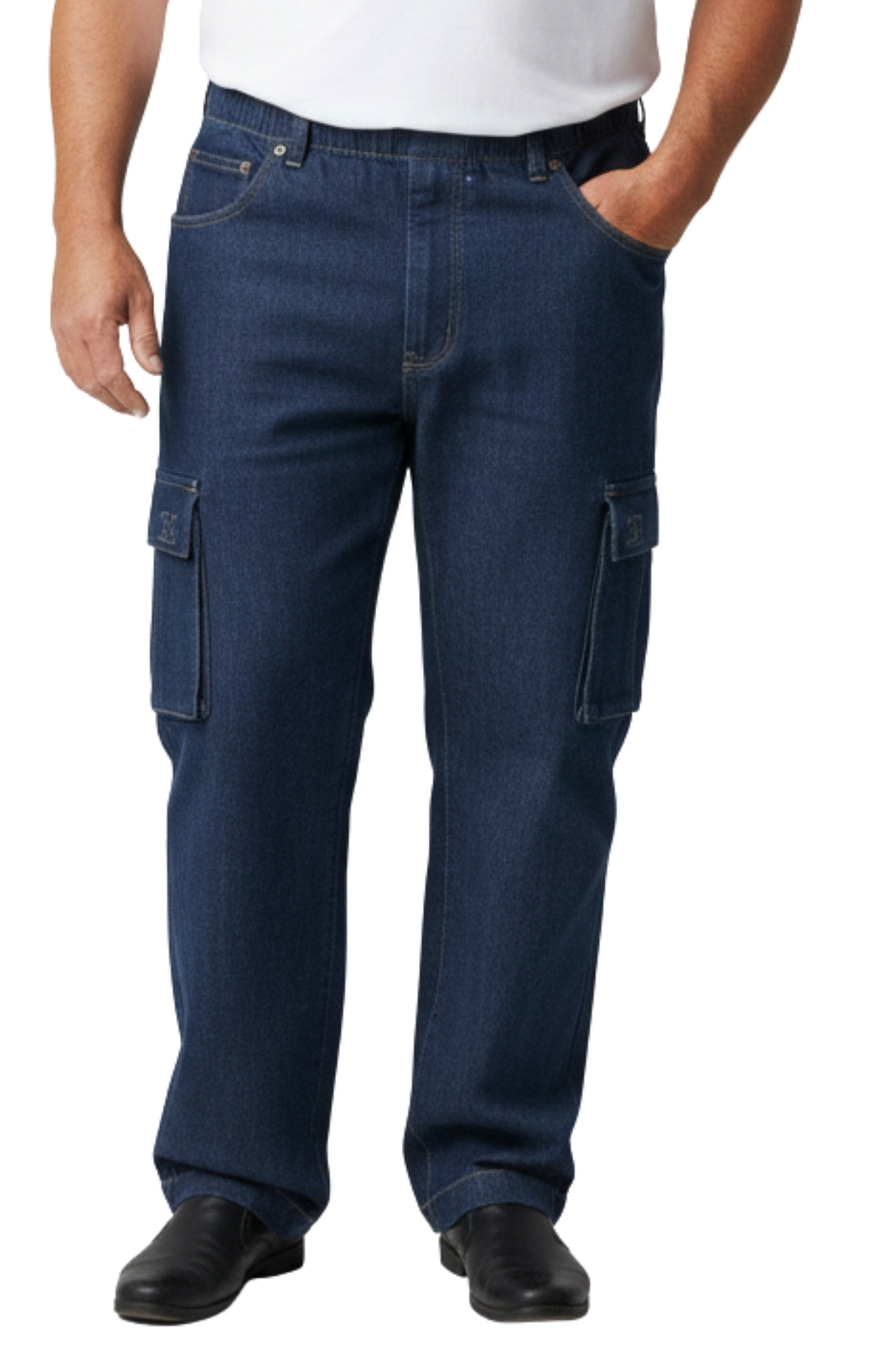 Men's Lightweight Double Cargo Pocket Pull-On Jeans 13