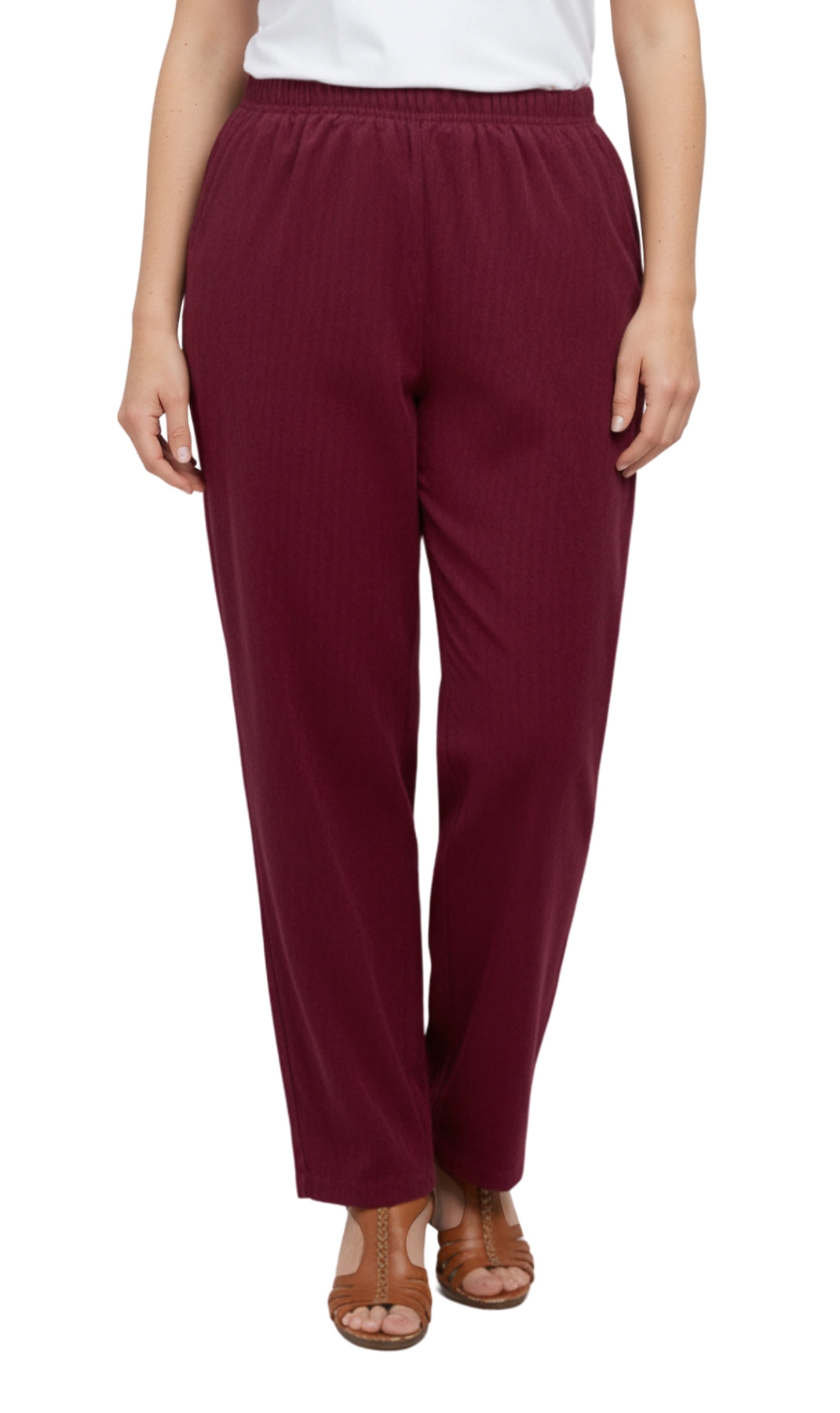 Womens Pull On Fine Wale Corduroy Pants with soft-covered elastic waist 11