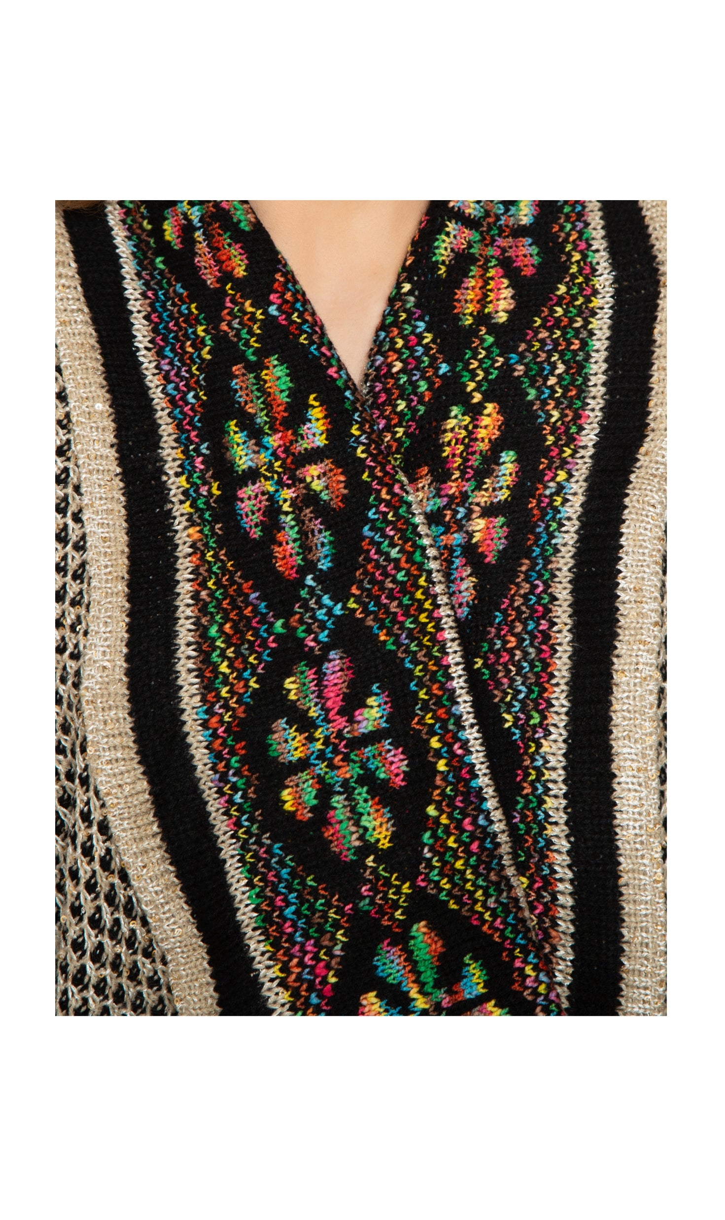 Women's Fringed Jacquard Weave Open Front Long Cardigan 5