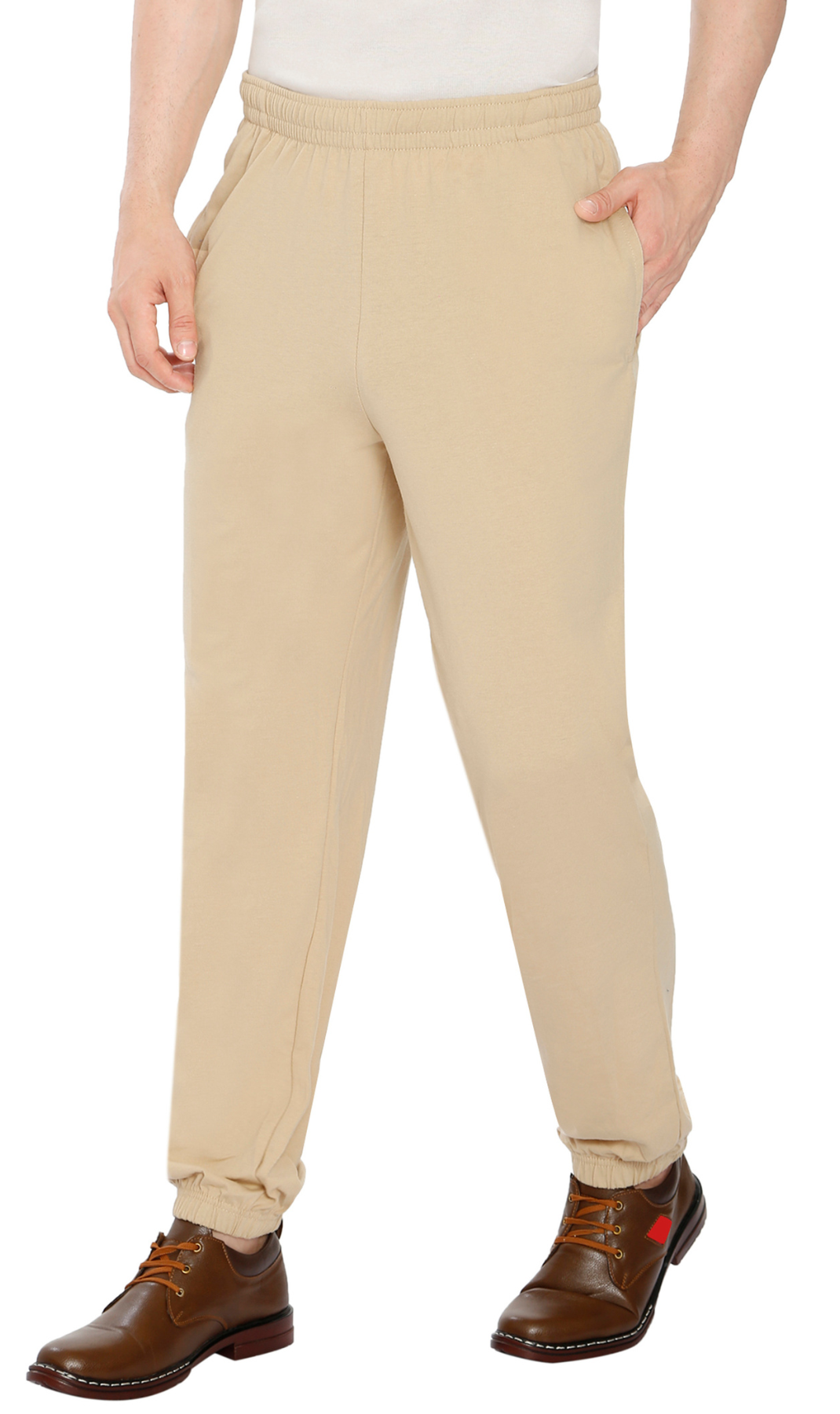 Mens Pull On Elastic Waist Knit Pants - Relaxed Dressing for Comfort 34