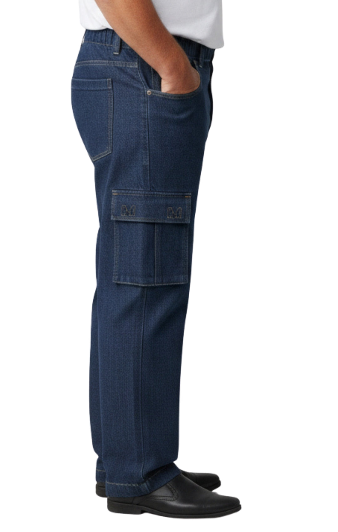 Men's Lightweight Double Cargo Pocket Pull-On Jeans 15