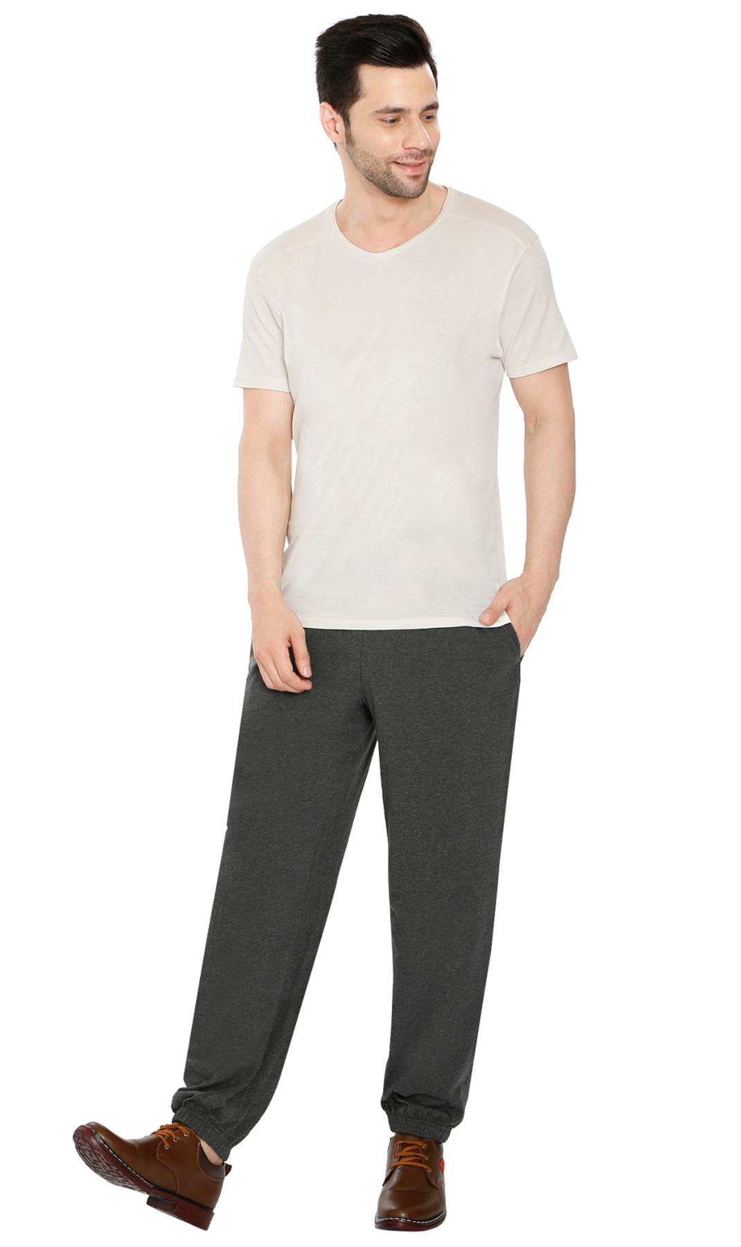 Mens Pull On Elastic Waist Knit Pants - Relaxed Dressing for Comfort 28
