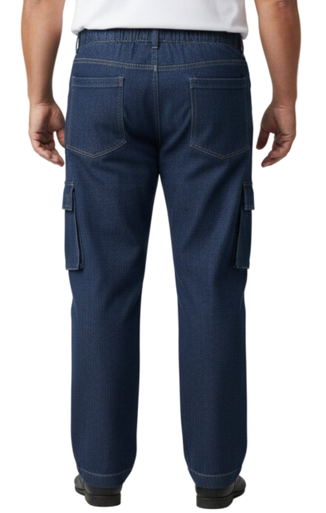 Men's Lightweight Double Cargo Pocket Pull-On Jeans 14