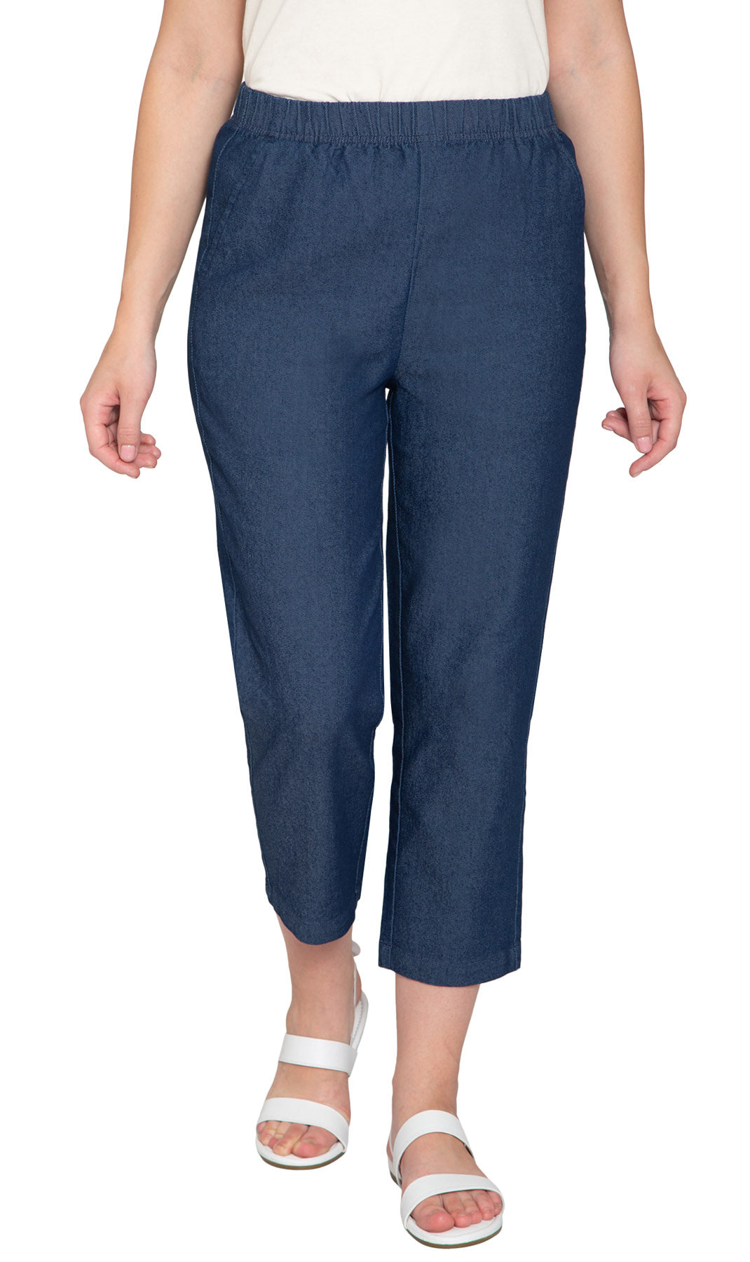 Turtle Bay Apparel Women's Lightweight Stretch Denim Capri Pants