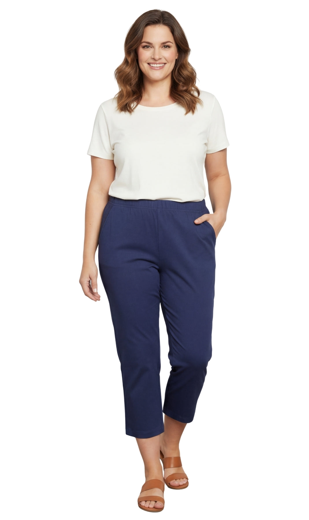 Women's Lightweight Stretch Denim Capri Pants – Comfortable Everyday Fit 49