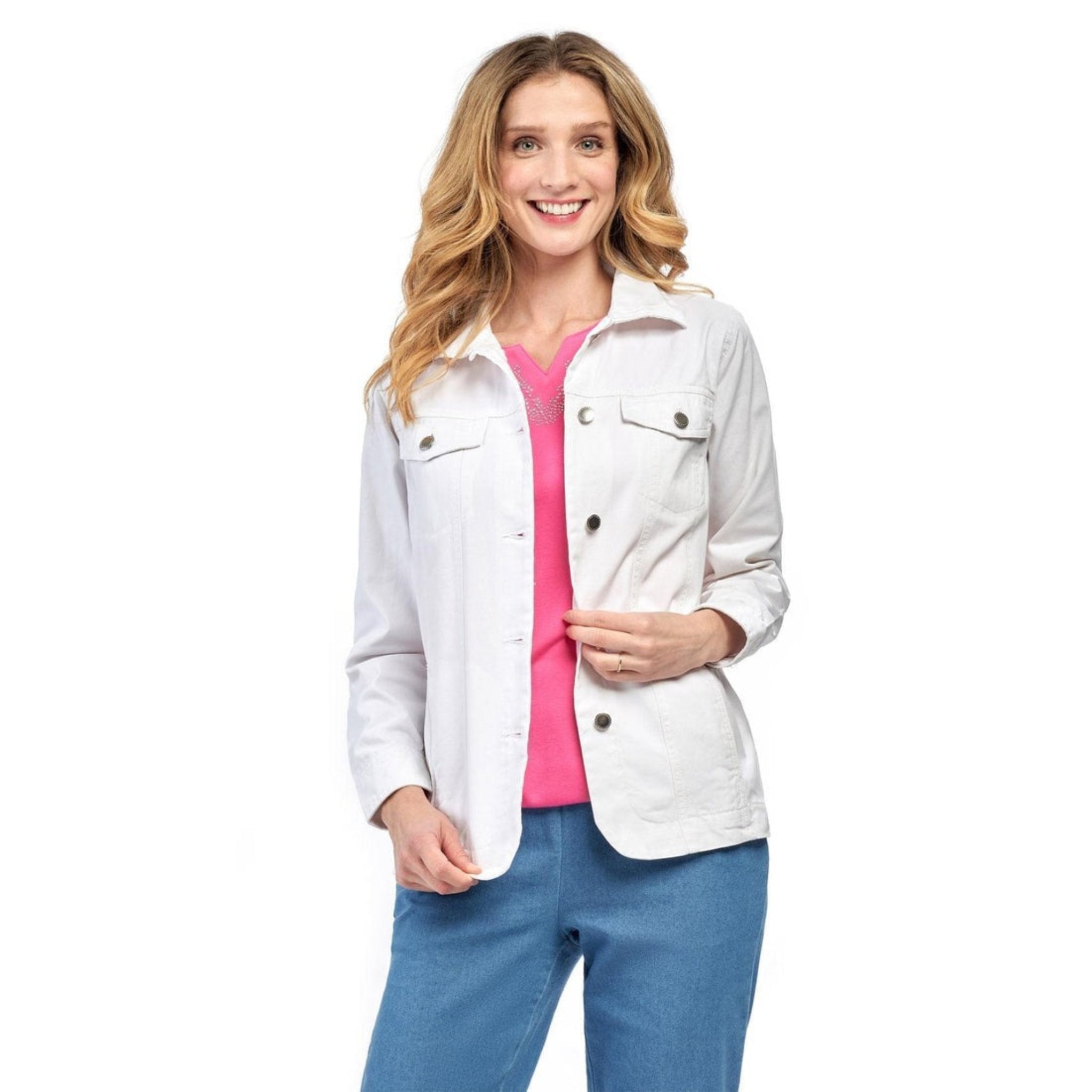 Women's Button Front Brushed Twill Jacket 5