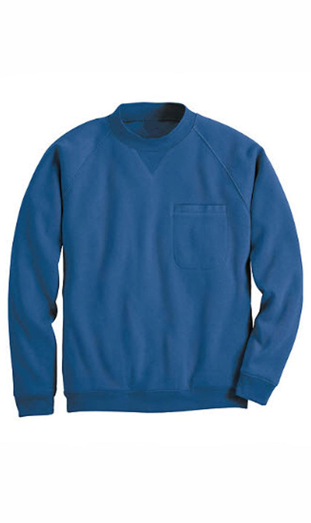 Men's 3-Pocket Fleece Sweatshirt - Because You Need the Storage! Cobalt blue -Flat lay- TURTLE BAY APPAREL