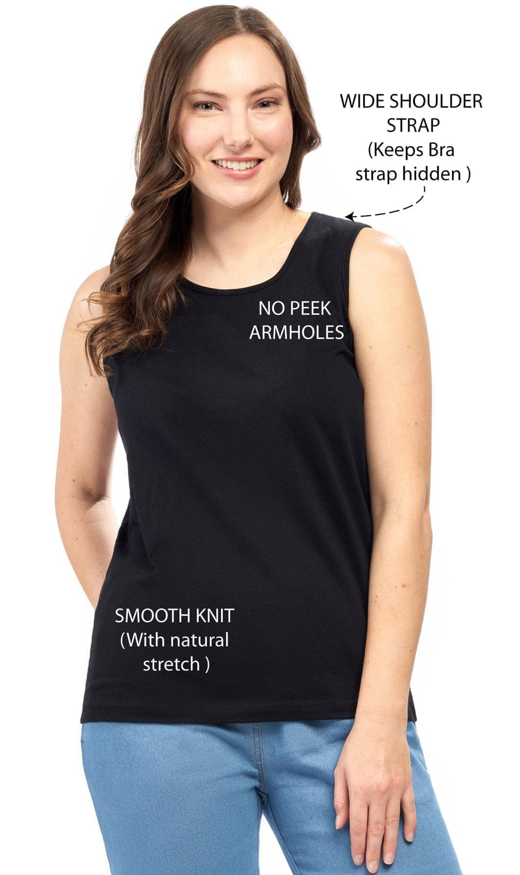 Turtle Bay New York Women's Classic Relaxed Fit Cotton Blend Sleeveless Tank Top, Size: Large Turtle Bay New York Women's Classic Relaxed Fit Cotton Blend Sleeveless Tank Top, Size: Large