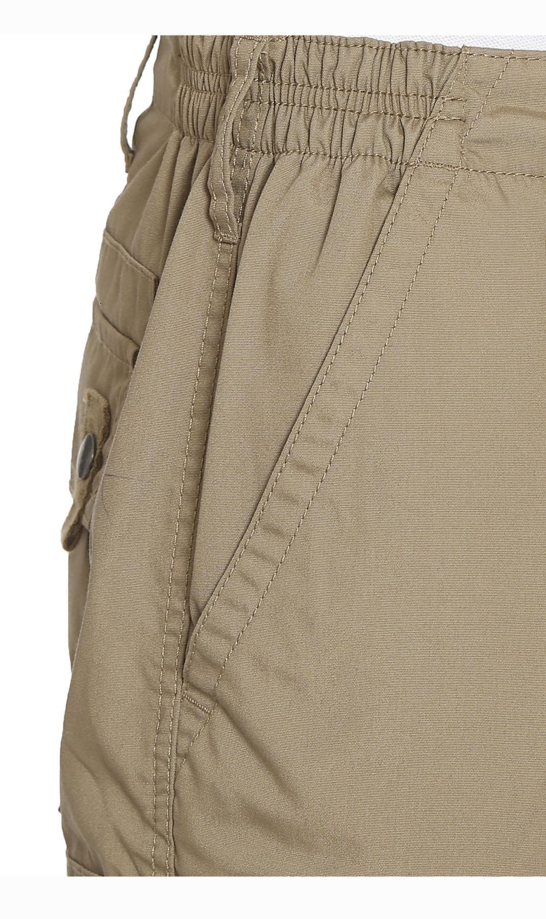 Men's Elastic Waist Cargo Shorts - Comfort and Functionality for Any Adventure Khaki - pocket -TURTLE BAY APPAREL