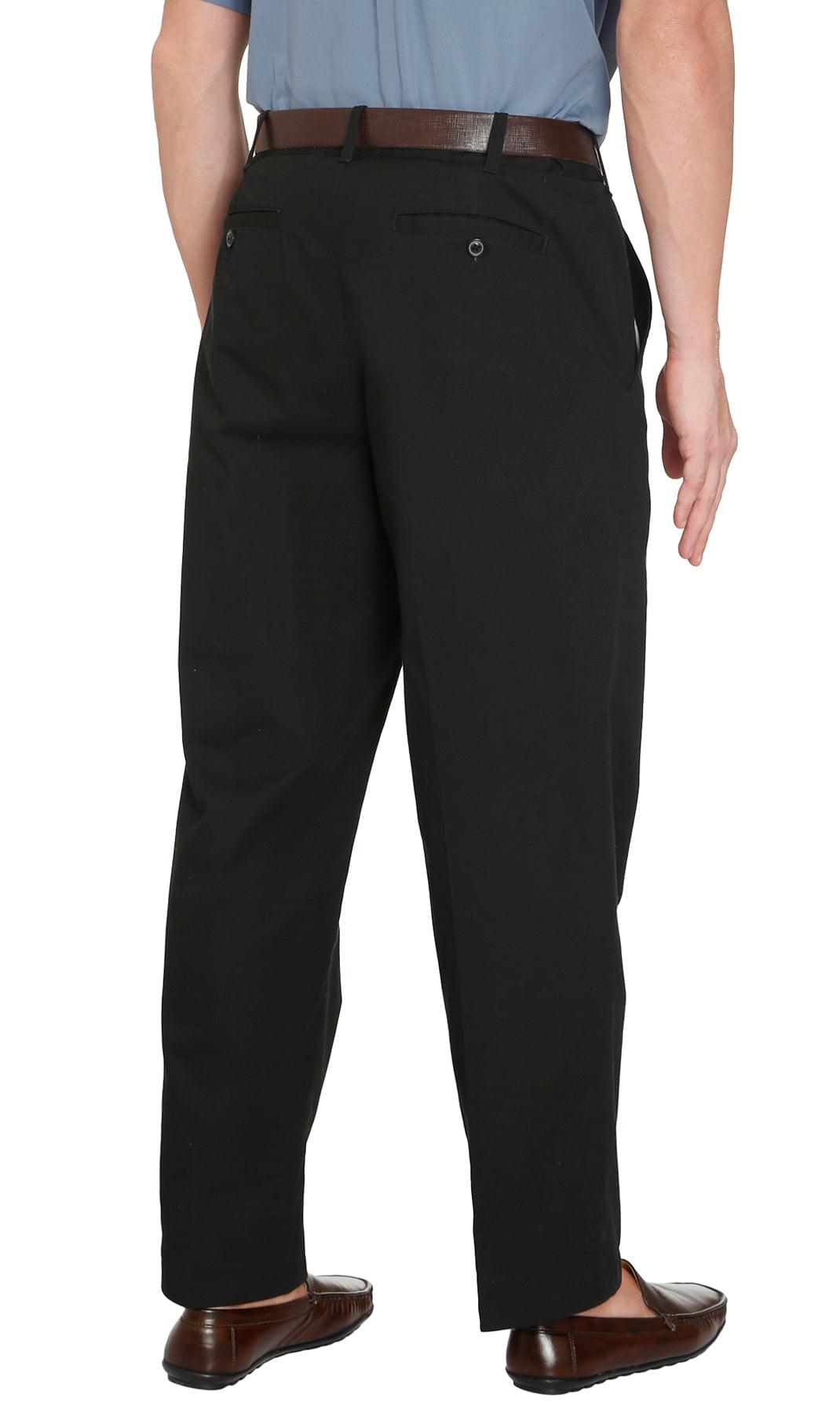 Men's Stretch Waist Chino Pants Hidden Elastic Flat Front | Turtle Bay