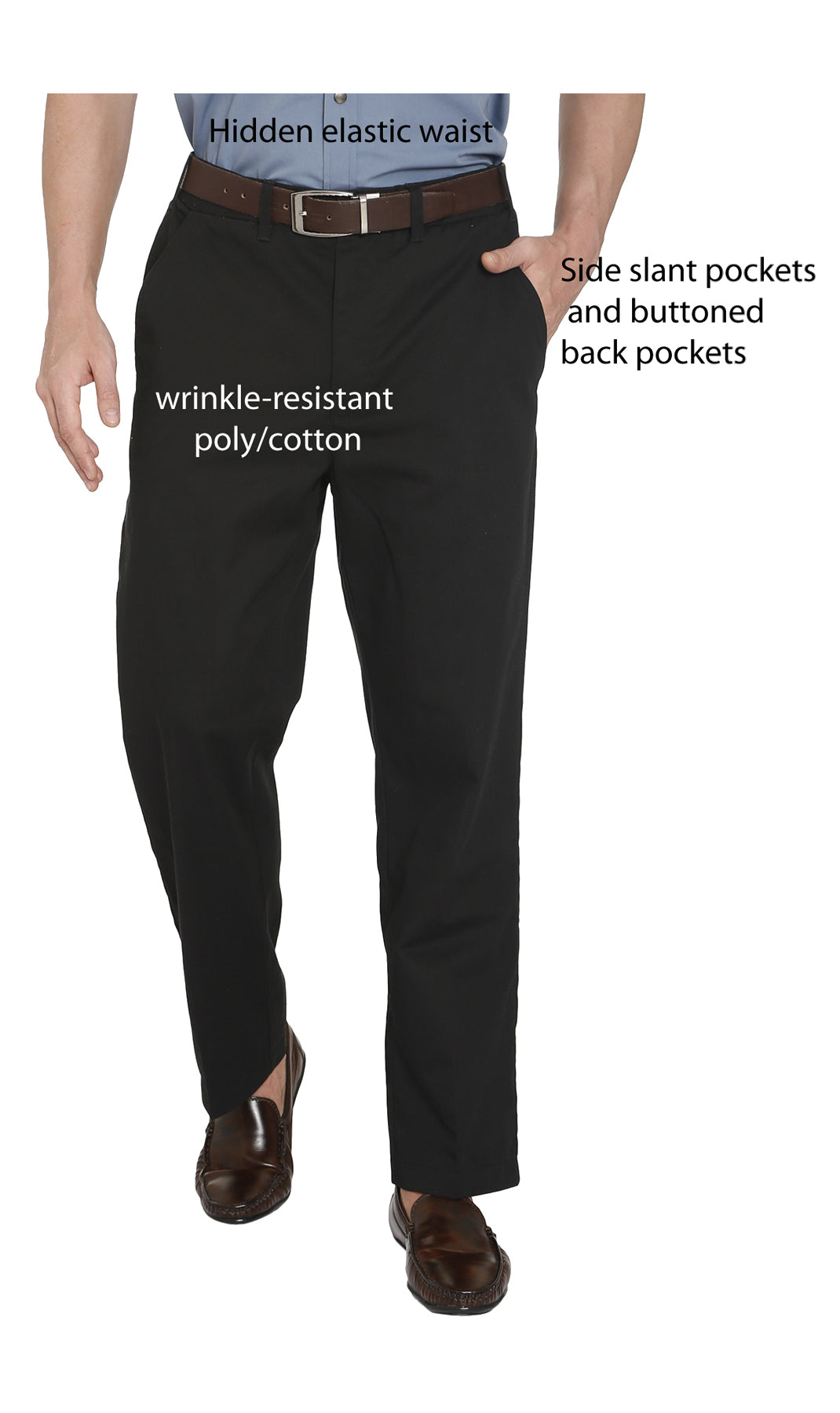 Men's Stretch Waist Chinos 