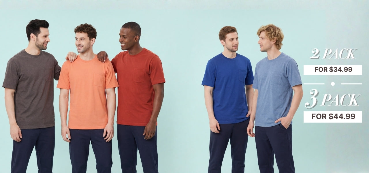 Turtle Bay New York Mens_Crew_Neck_T-Shirt Pockets multipacks combo pack