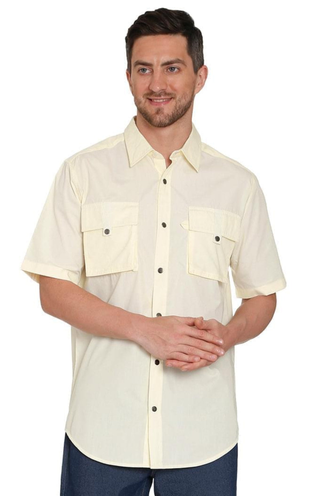 Men's Short Sleeve Explorer Shirt — Snap Front with Multi-Pockets and