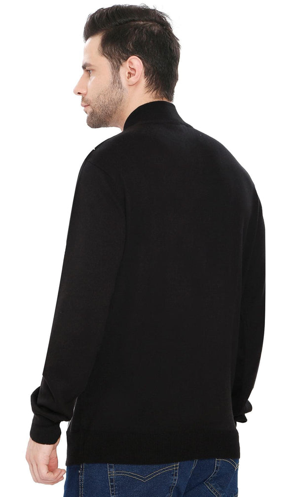 Mens Color Block 1/4 Zip Sweater - Back -TURTLE BAY APPAREL