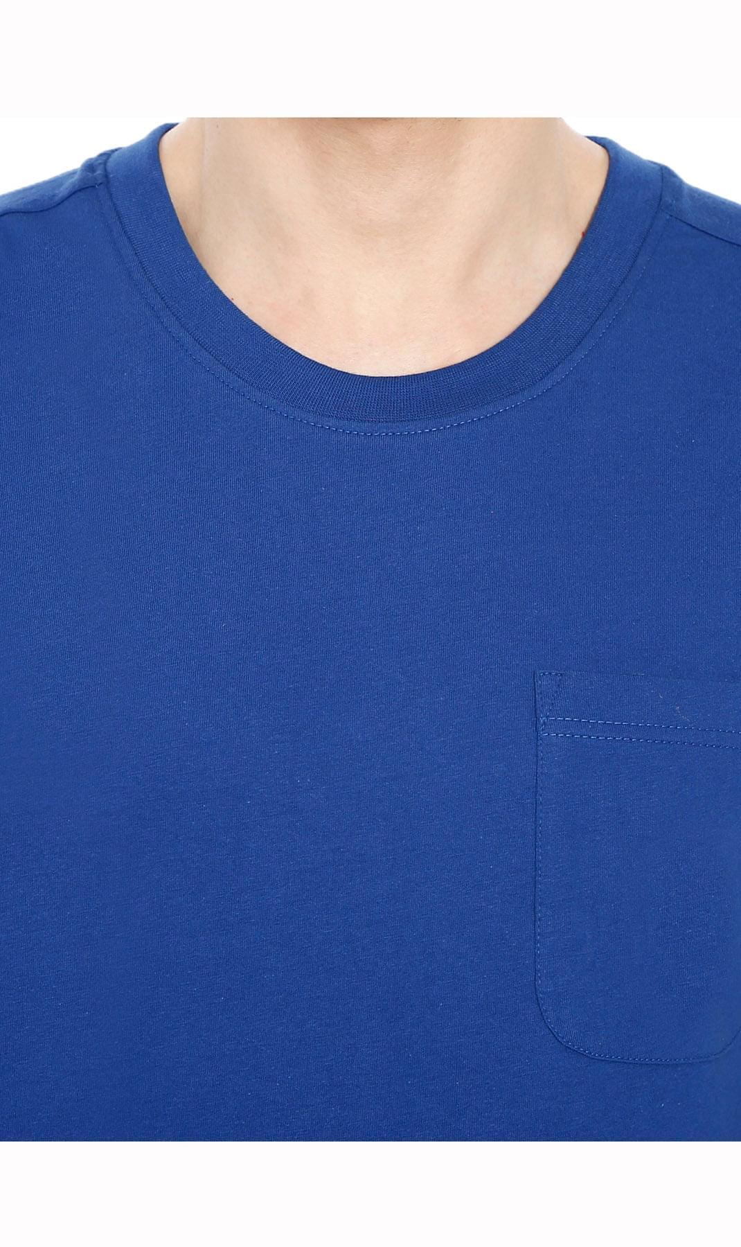 Men's Sleeveless T-Shirt with Pocket - Cool Off in Our Tough Tank - Royal - Neck -TURTLE BAY APPAREL