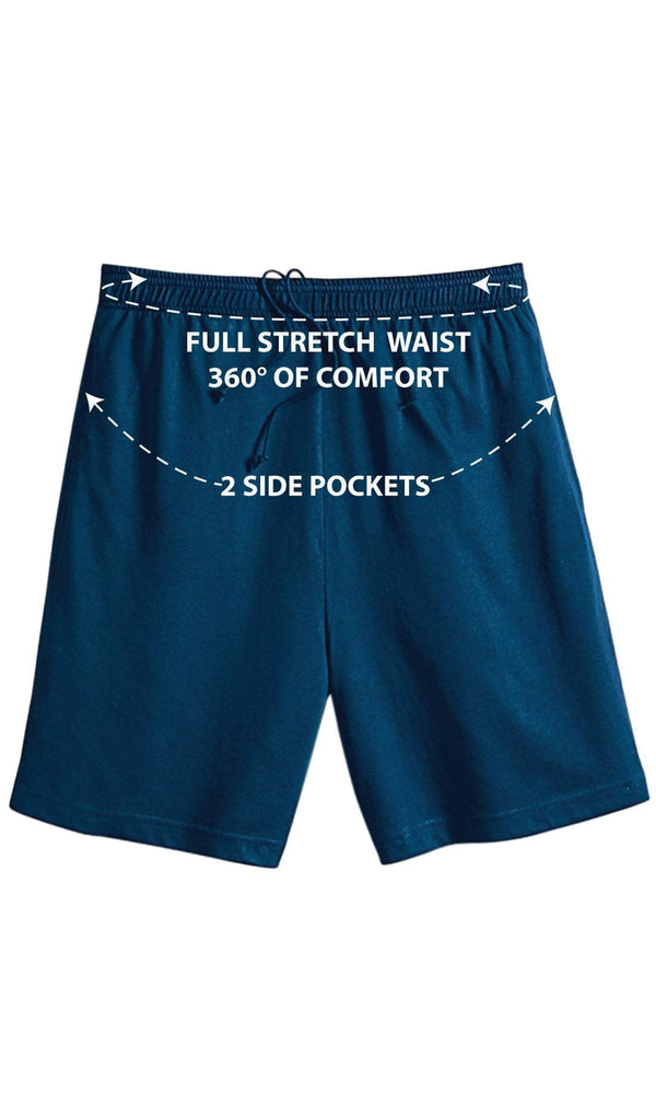Mens Knit Shorts - Navy - Pocket - TURTLE BAY APPAREL