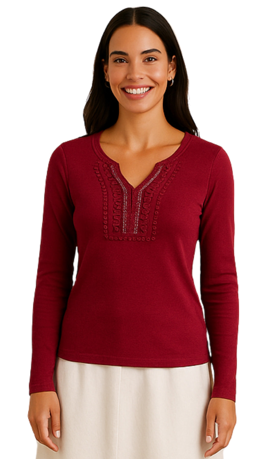【ANGLAN】Velvet Reverse Ribbed Knit Sabrina V-Neck — starcrossed knits