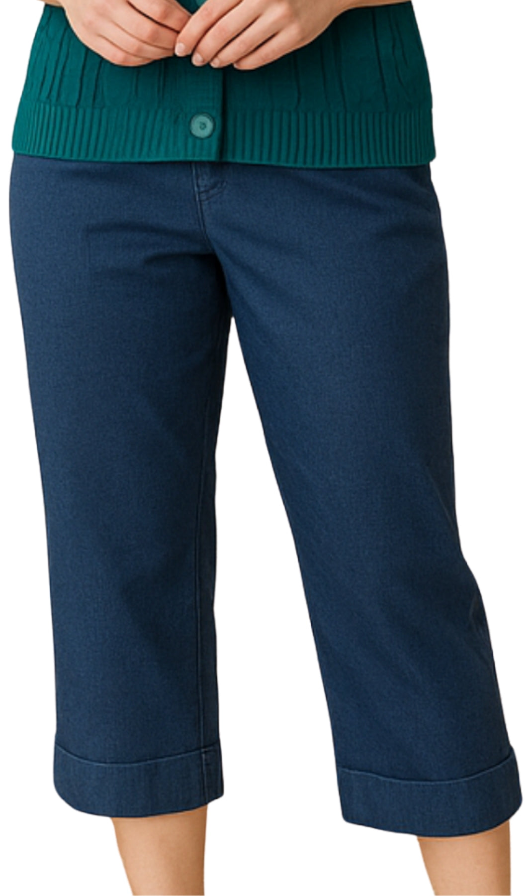 Women's Casual Chic Denim Capri Pants